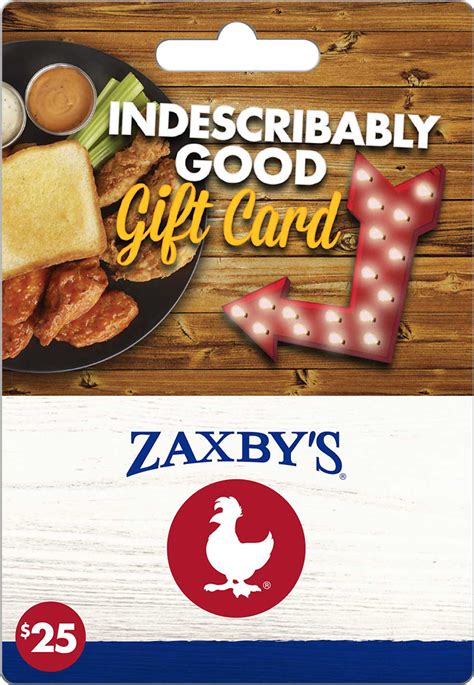 Zaxbys Printable Gift Card